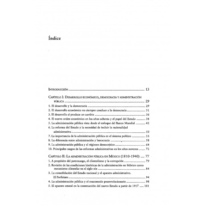 Administración pública y procesos políticos en México