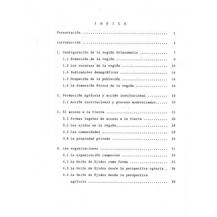 La organización para la producción en la región de atlacomulco