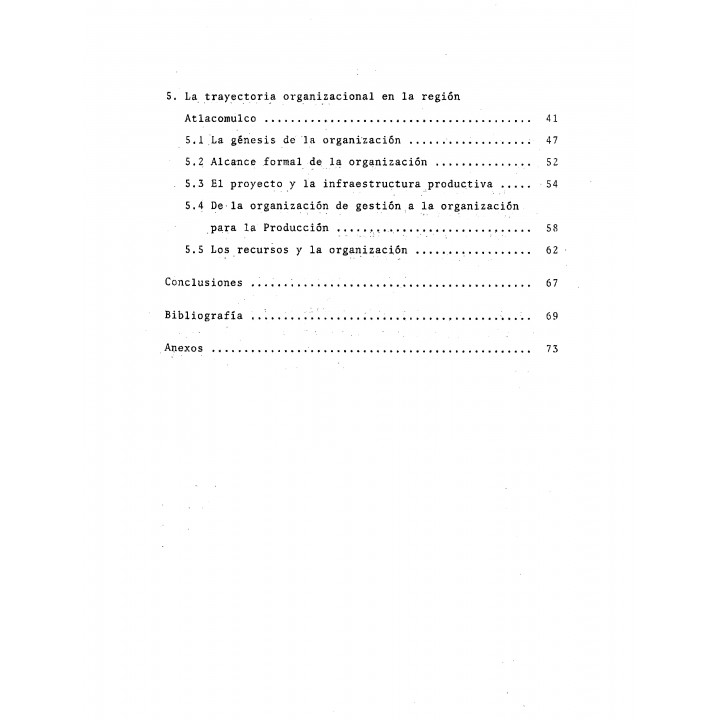 La organización para la producción en la región de atlacomulco
