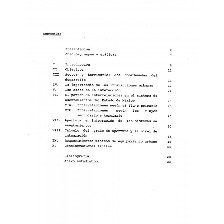 Estructura funcional del sistema de asentamientos del estado de México