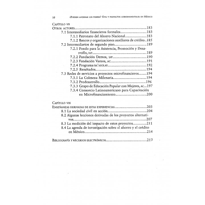 ¿Pueden ahorrar los pobres? ONG y proyectos gubernamentales en México
