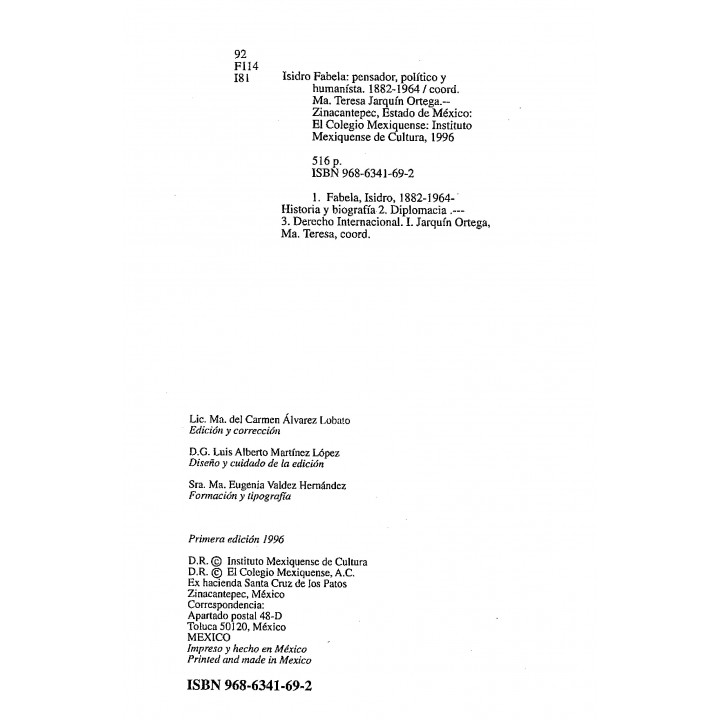 Isidro Fabela: Pensador, político y humanista (1882-1964)