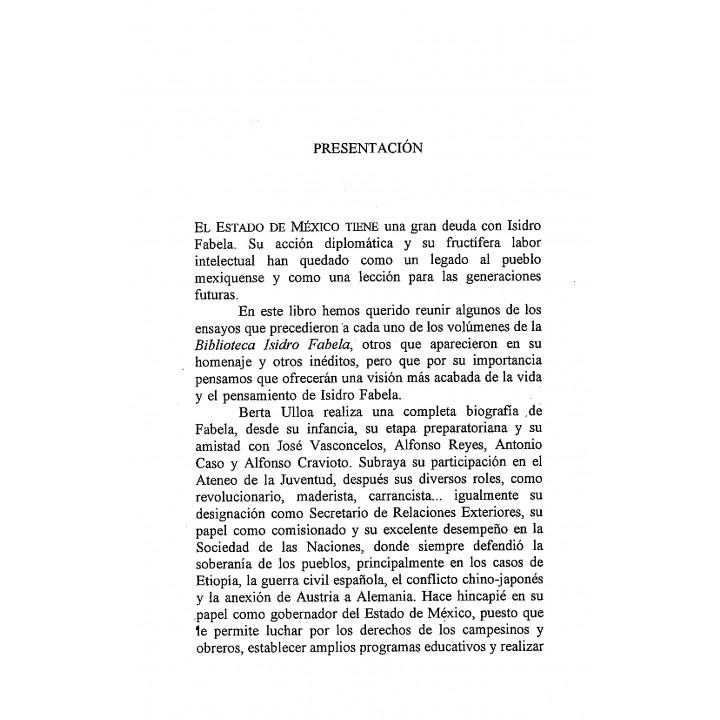 Isidro Fabela: Pensador, político y humanista (1882-1964)