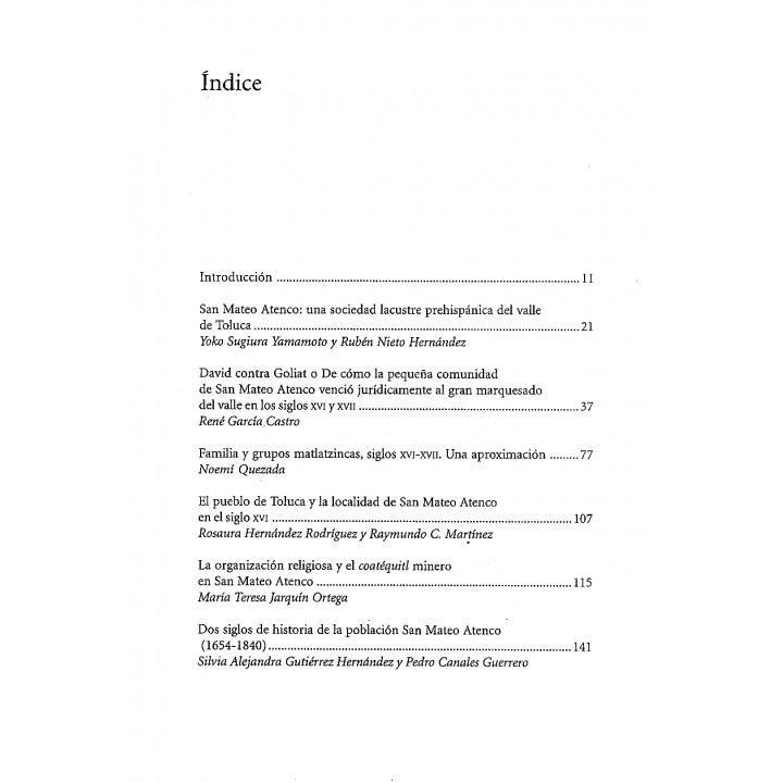 La proeza histórica de un pueblo. San Mateo Atenco en el valle de Toluca Siglos VIII-XIX