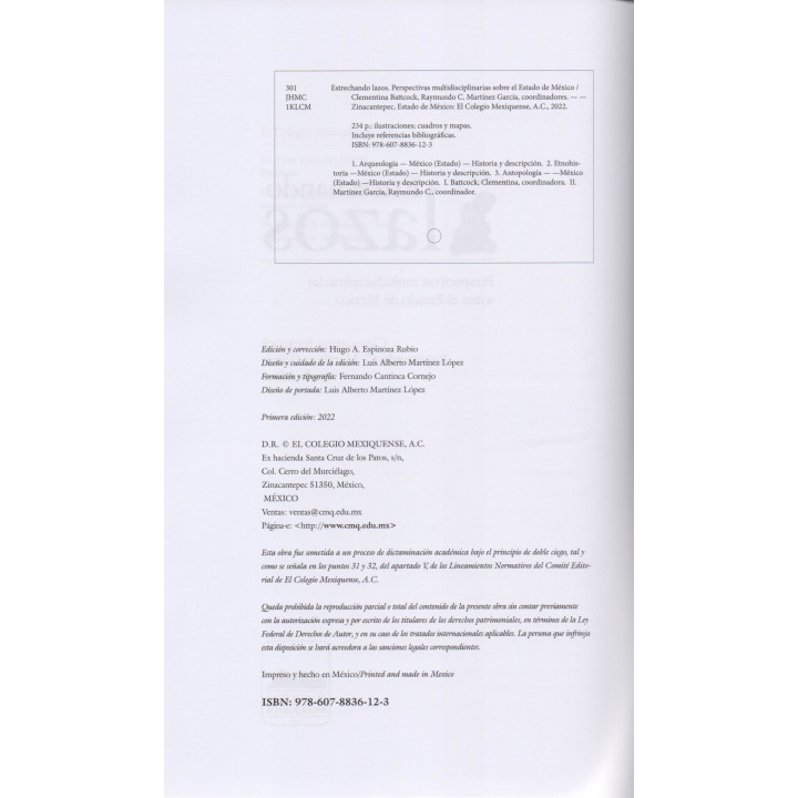 Estrechando lazos. Perspectivas multidisciplinarias sobre el Estado de México