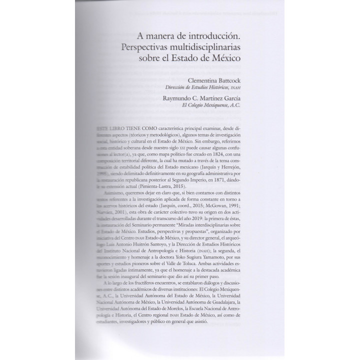 Estrechando lazos. Perspectivas multidisciplinarias sobre el Estado de México
