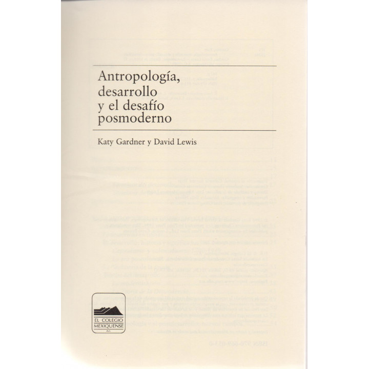 Antropología, desarrollo y el desafío posmoderno