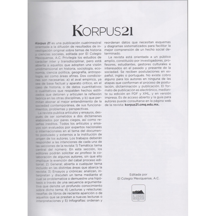 Korpus 21. Volumen 2. Número 5 Mayo/ Agosto 2022
