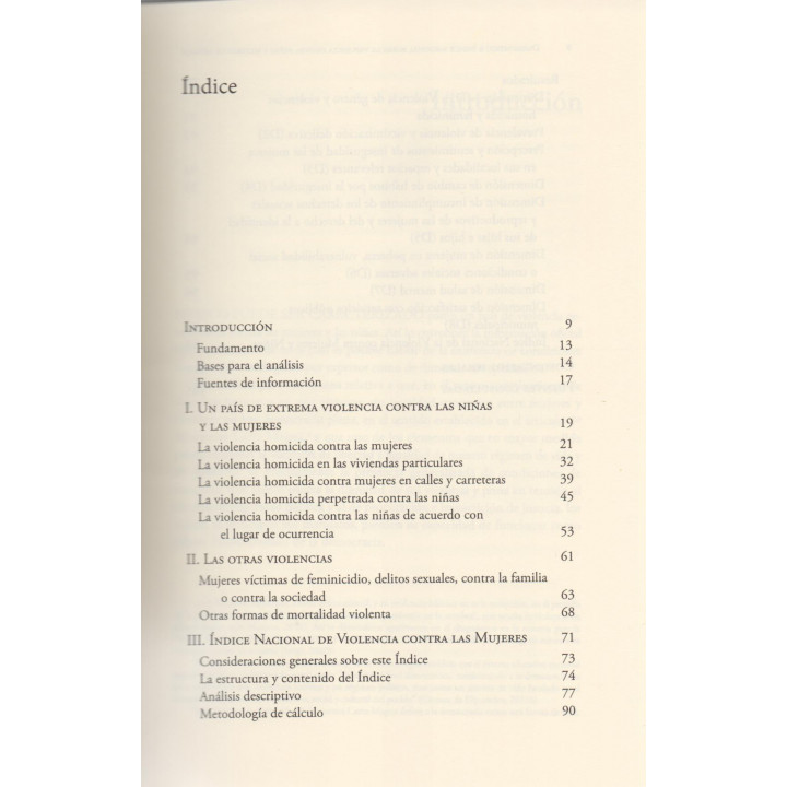 Diagnóstico e Índice Nacional sobre la Violencia contra Niñas y Mujeres en México