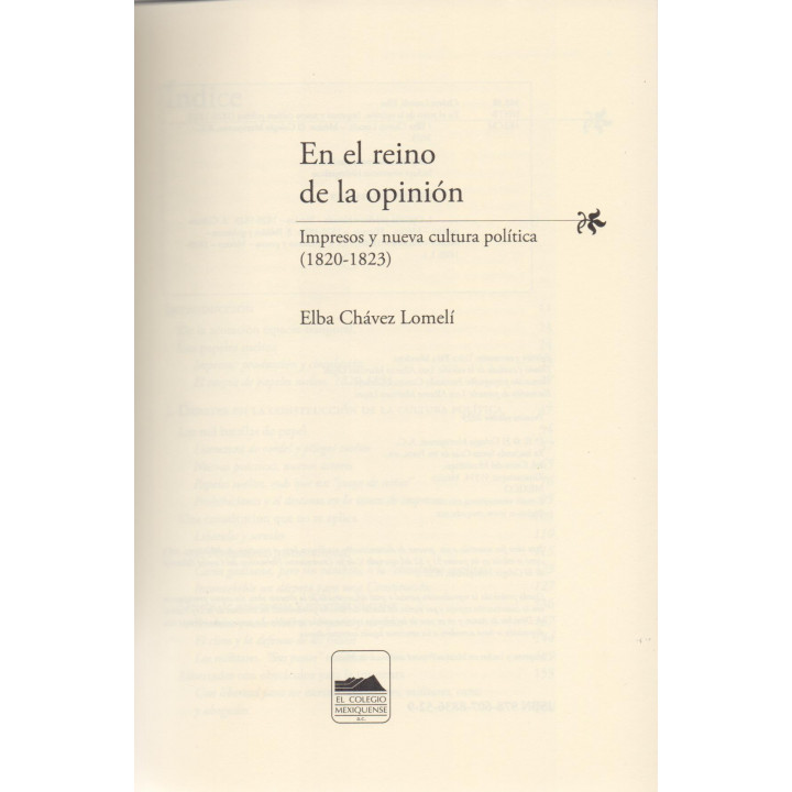 En el reino de la opinión. Impresos y nueva cultura política (1820-1823)