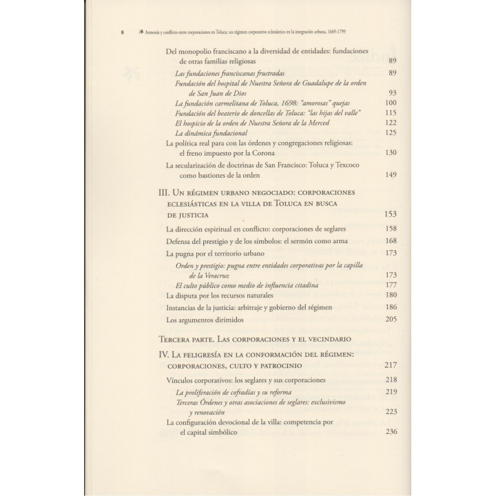 Armonía y conflicto entre corporaciones en Toluca. Un régimen corporativo eclesiástico en la integración urbana, 1669-1799