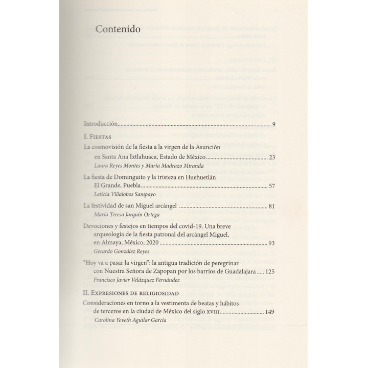 Fiestas, religiosidades y devociones. Del antiguo régimen a las expresiones contemporáneas