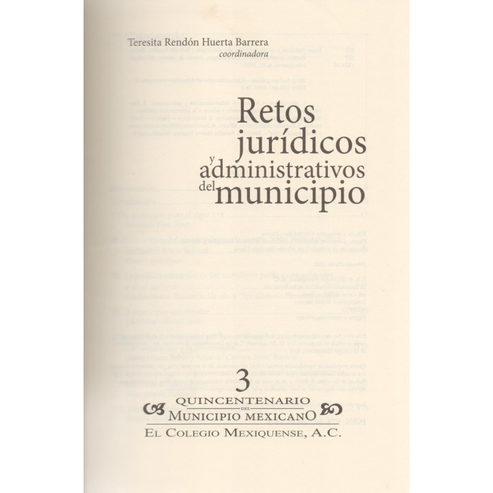 Retos jurídicos y administrativos del municipio