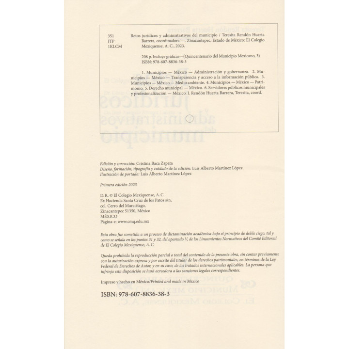 Retos jurídicos y administrativos del municipio