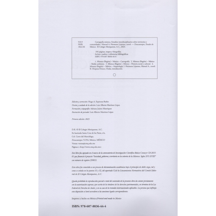 Cartografía mixteca. Estudios interdisciplinarios sobre territorios y comunidades