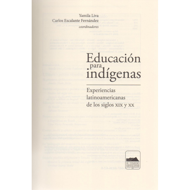 Educación para indígenas. Experiencias latinoamericanas de los siglos XIX y XX