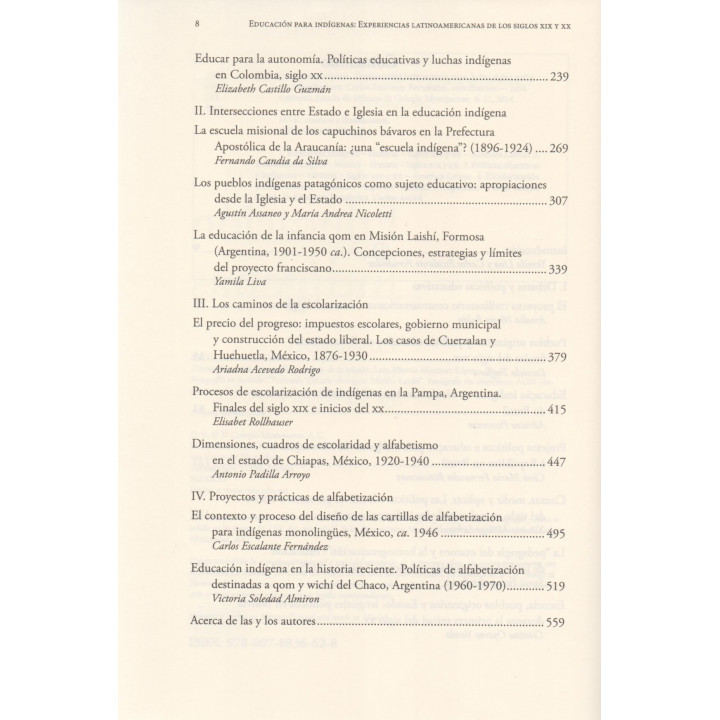 Educación para indígenas. Experiencias latinoamericanas de los siglos XIX y XX