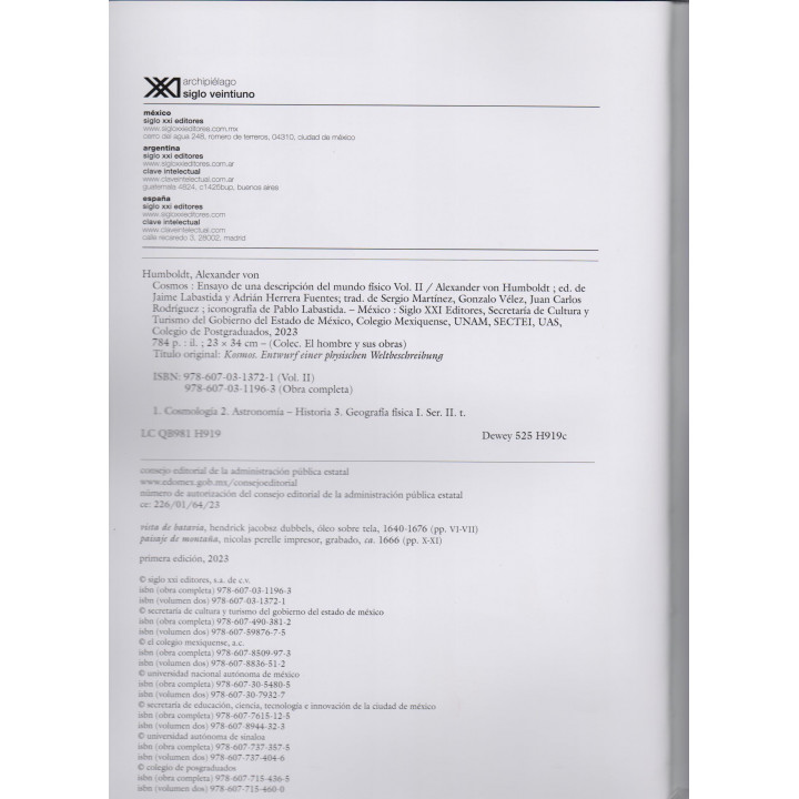 Cosmos. Ensayo de una descripción del mundo físico, (Vol. II)