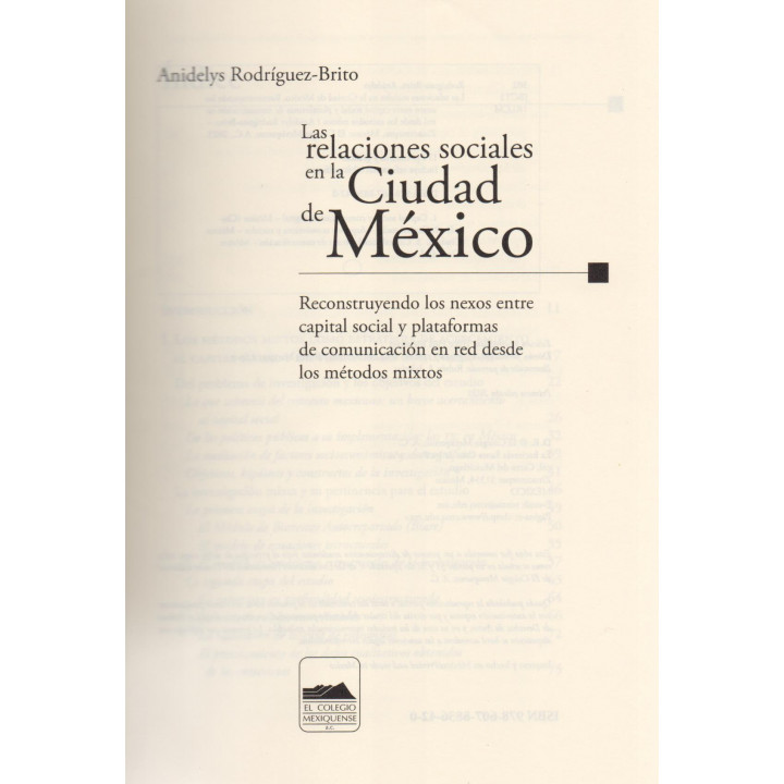 Las relaciones sociales en la Ciudad de México. Reconstruyendo los nexos entre capital