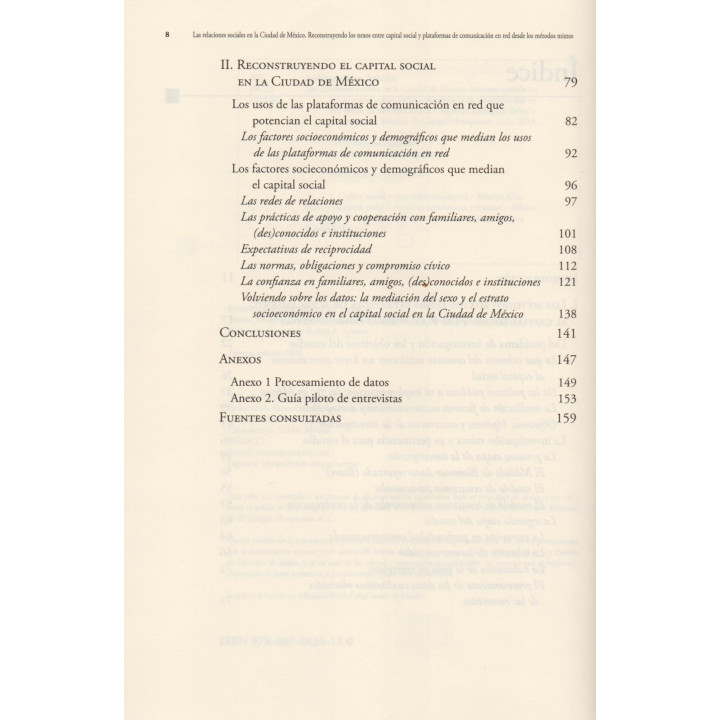 Las relaciones sociales en la Ciudad de México. Reconstruyendo los nexos entre capital