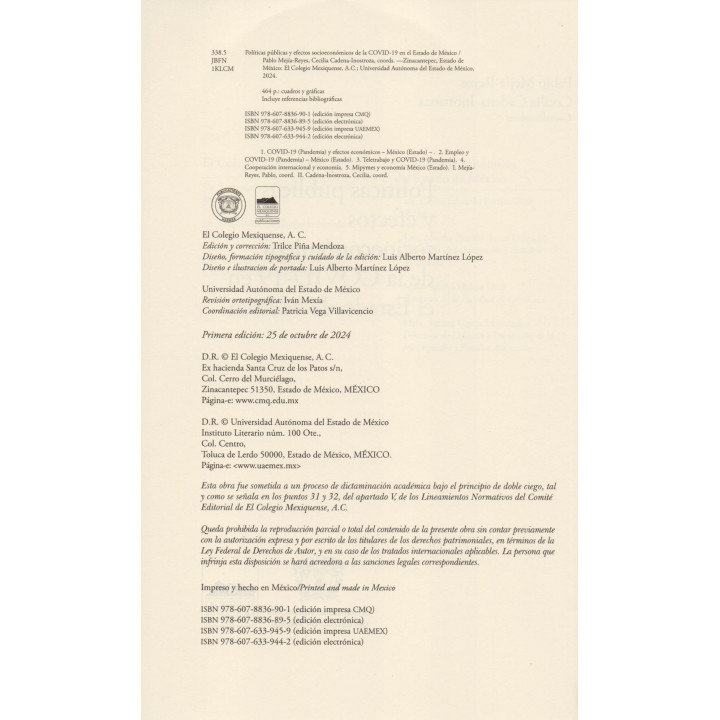 Políticas públicas y efectos socioeconómicos de la COVID-19 en el Estado de México