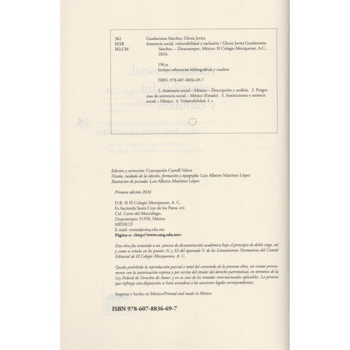 Asistencia social, vulnerabilidad y exclusión