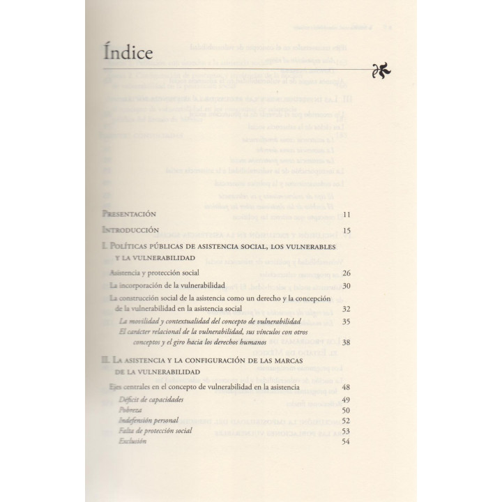 Asistencia social, vulnerabilidad y exclusión