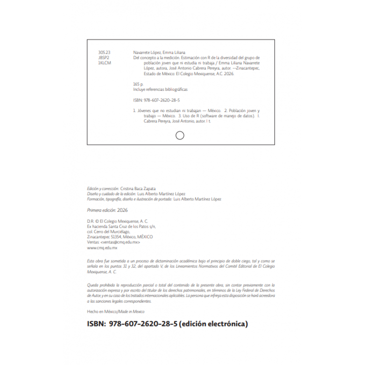 Del concepto a la medición. Estimación con R de la diversidad del grupo de población joven que ni estudia ni trabaja