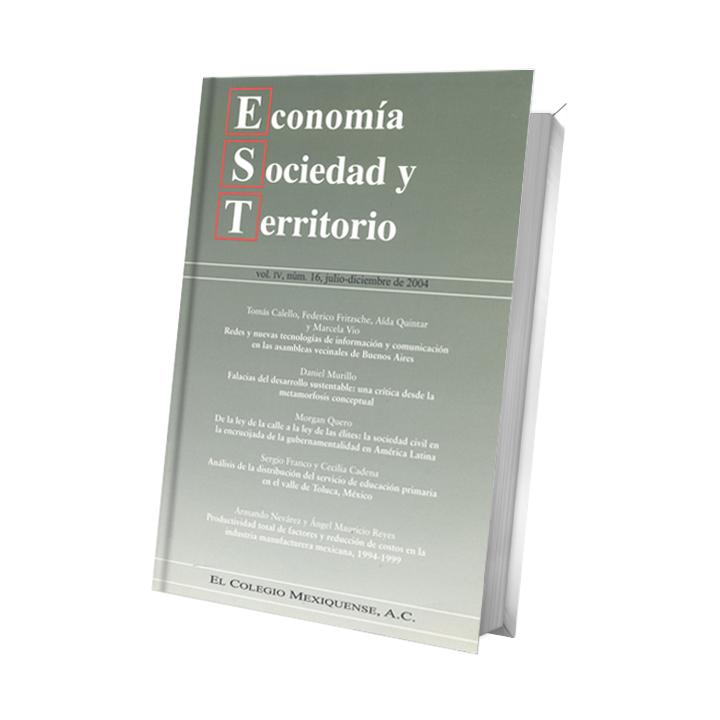 Economía, Sociedad y Territorio, Vol. IV, núm. 16, julio-diciembre de 2004