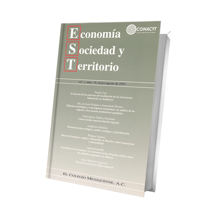 Economía, Sociedad y Territorio, Vol. V, núm. 18, mayo-agosto de 2005