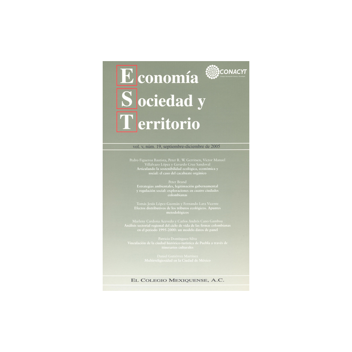 Economía, Sociedad y Territorio, Vol. V, núm. 19, septiembre-diciembre de 2005