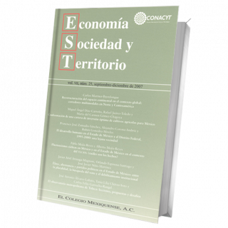 Economía Sociedad y Territorio, Vol. VII, núm. 25, septiembre-diciembre de 2007